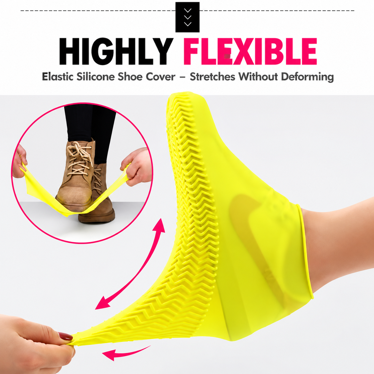 Silicone Shoe Covers – Anti-Slip, Stretchable & Portable